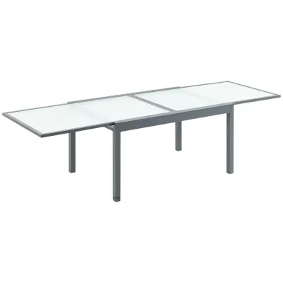 Utdragbart Trädgårdsbord i Aluminium Matbord 160-210 cm