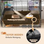 Hamsterbur Gnagarbur Svart av Metall och Plast för Gerbiler och Hamstrar Komplett med Hjul och Rör