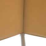 Fristående Dubbelmarkis med Vev Flexibelt Solskydd 2 Sidor Stabil Stålram UV-Skyddande Väv Beige 3 X 3 M