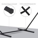Hängmattsram 360 X 92 X 115 Cm Metall med Krokar upp till 120 Kg för Trädgård och Strand