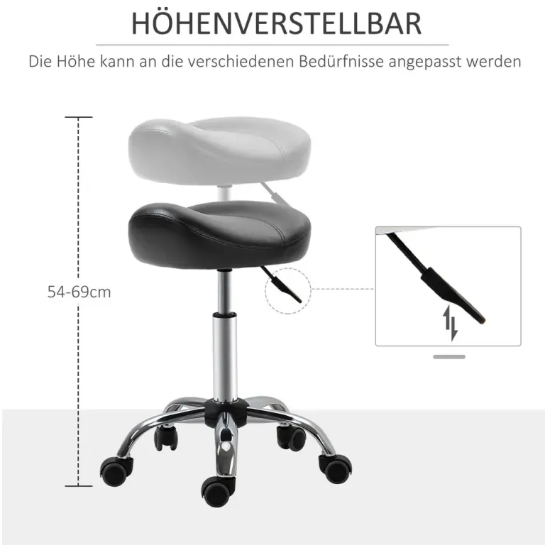 Salongspall med Sadelsits 48 x 48 x 54–69 cm