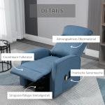 Fåtölj med Ståhjälp Massagestol Svart av Konstläder och Metall för Vardagsrum Relaxstol med Fotstöd och Fjärrkontroll Bekväm TV Stol