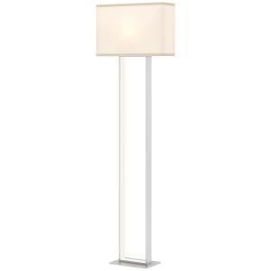 Modern Golvlampa med 3 Lägen, Fotkontakt, Dimbar i Linnelook, Vit
