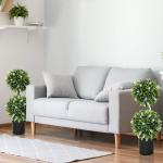 Set med 2 Konstgjorda Växter UV-beständiga i Blomkruka, 70 cm Inomhusväxter, Grön