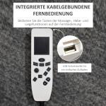 Massagestol Relaxstol Svart av Konstläder och Metall för Vardagsrum med Ståhjälp och Liggfunktion USB Port upp till 150 kg