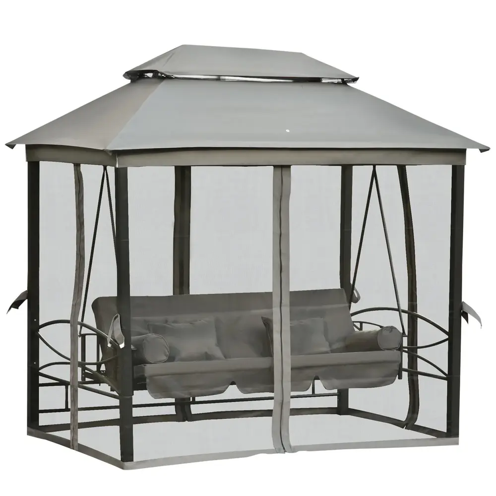 Stor Hammock med Sidoväggar 3-Sitsig 256 x 172 x 248 Cm