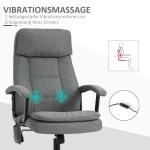 Massagekontorsstol Ergonomisk Skrivbordsstol Spelstol Höjdjusterbar Grå