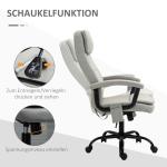 Ergonomisk Kontorsstol med Massage, Bekväm Skrivbordsstol med Vippfunktion, Avslappnande Arbetsstol för Hemmakontor, Beige