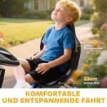 Gokart med Pedaler, Trampbil för Barn med Bromsar, Halkfria Hjul och Metallram, 3-6 År, Blå