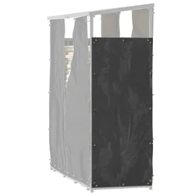 Skydd för Vedställ 2-Pack 148 x 62 cm, Svart