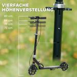 Sparkcykel för Barn med Dubbla Bromsar och Hopfällbar Design för Lek och Motion Hållbar och Säker Svart Metall 3-8 år