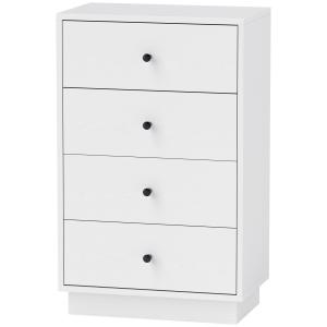 Byrå Skänk med 7 Lådor i Trä, Modern Stil, Vit, 47x29x75 cm
