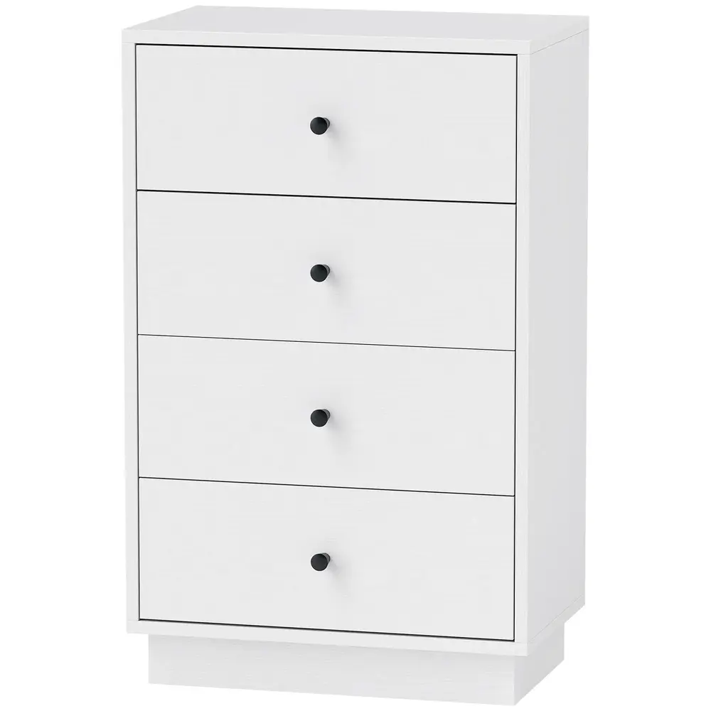 Byrå med 7 Lådor i Trä Modern Stil Vit 47x29x75 cm