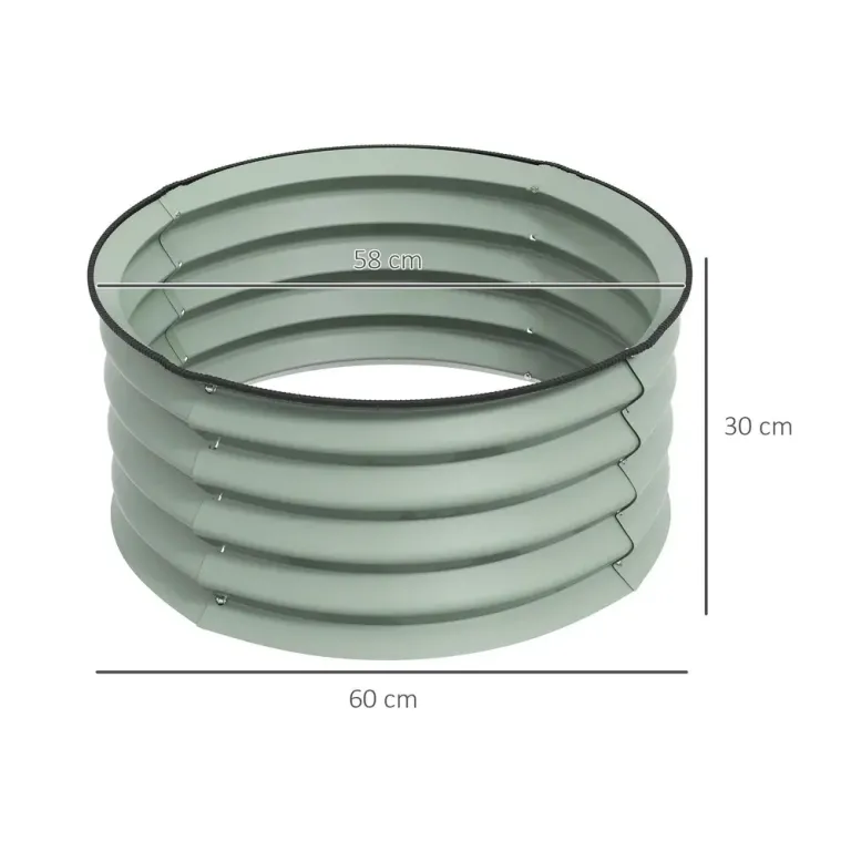 Odlingsbänk Högbädd Stapelbar Silver av Stål 60 x 30 cm