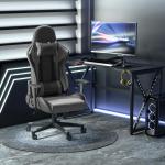 Ergonomisk Kontorsstol Gamingstol Snurrstol Konstläder och Skum Svart 67,5 X 74 X 126-136 Cm