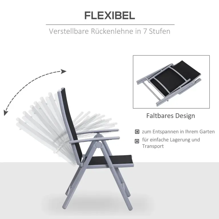 Sittset för 6 Personer Trädgårdsmöbler i Aluminium