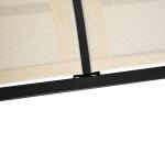 Gungbänk i Metall för 2 Personer, Bekväm Trädgårdssoffa med Gungmekanism, Väderbeständig Utemöbel för Avkoppling, Svart/Beige, 120 x 70 x 85 cm