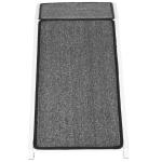 Justerbar Husdjursramp i Furu, Halkfri Hundramp med Matta, Hjälpmedel för Hundar upp till 30 kg, Vit/Grå, 125 x 40 x 35,5 cm