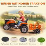 Elektrisk Åktraktor med Fjärrkontroll och Mjukstart för Barn 3-8 År, Orange