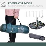 Kupoltält 3 Personer Polyester med Pinnar för Camping och Utomhusäventyr Grön 205 X 195 X 135 Cm