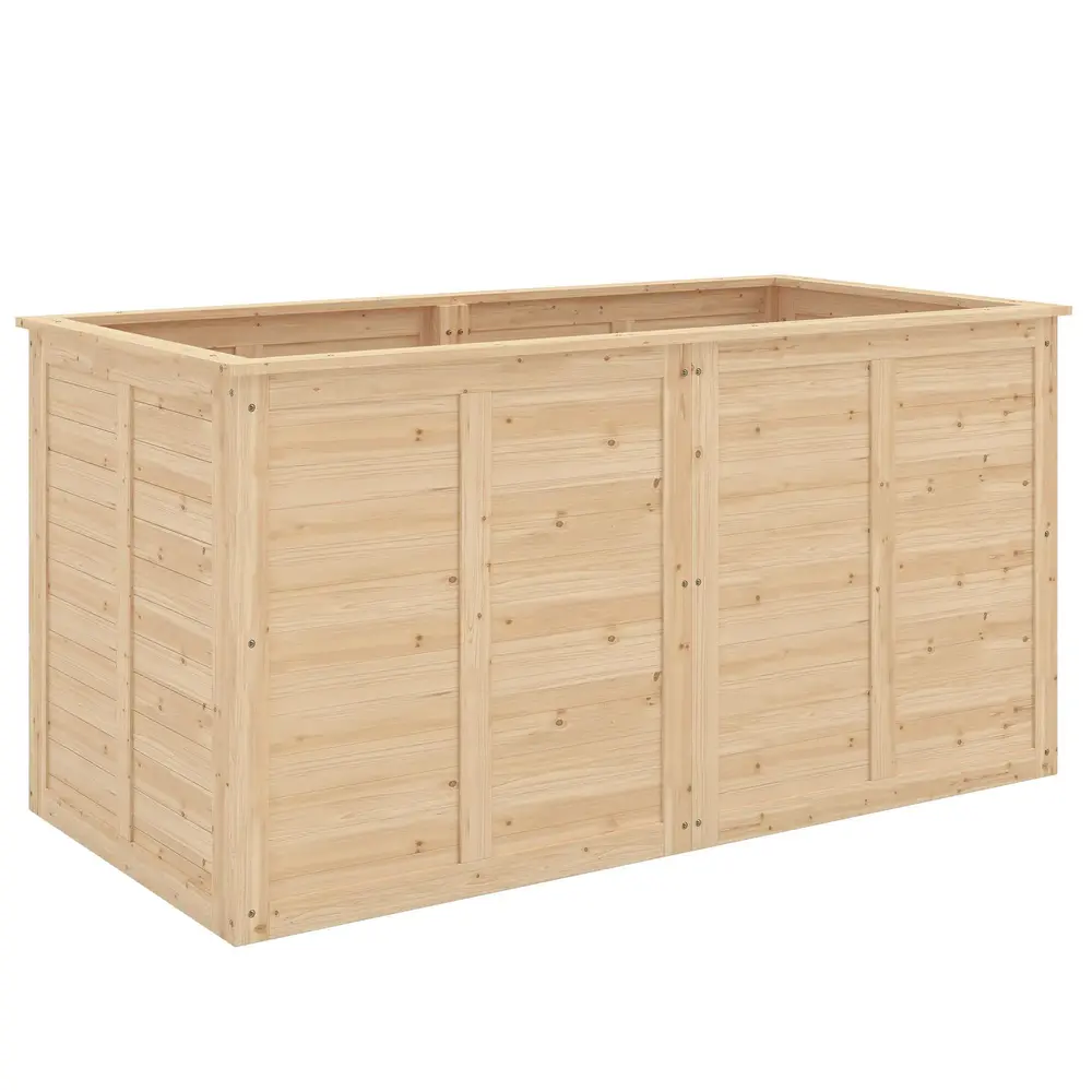 Odlingslåda Trä Naturfärgad Furuträ 152x77x77 Cm