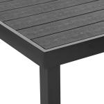 Hopfällbar Matgrupp i Aluminium 7 Delar, Praktiskt Utemöbelset med Bord och 6 Stolar, Lättviktig Design för Trädgård, Svart