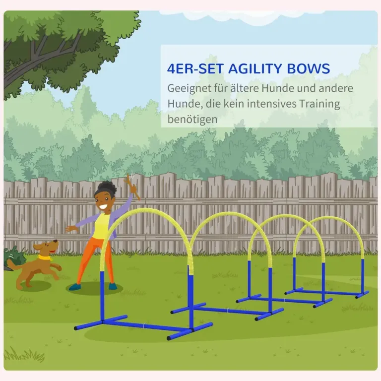 Agility Träningsset Hundsport Gul av PE 88 x 64 x 95 cm