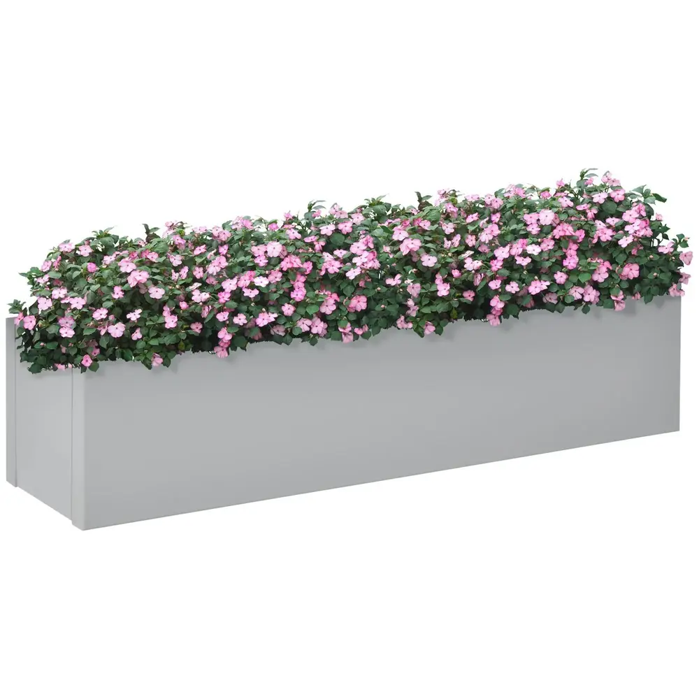 Odlingslåda i Stål Smal Blomkruka 91 x 22 x 22 Cm