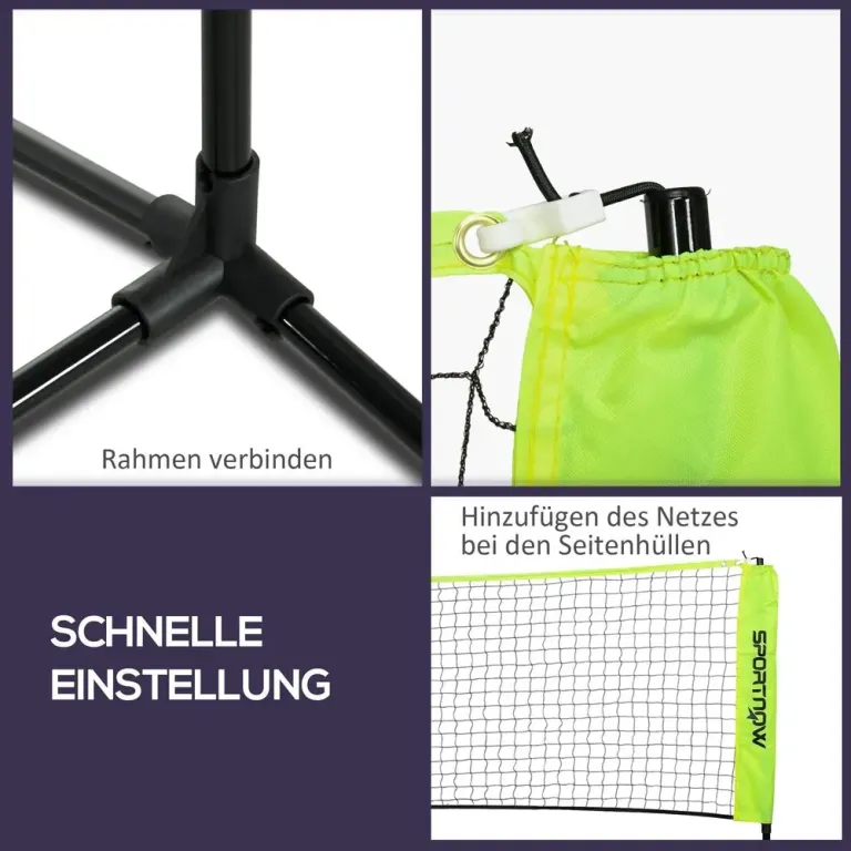 Badmintonnät Gul av Polyester 103-155 cm
