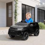 Barnelbil Elbil Svart av Plast för Barn 3-6 År 12V Fordon med 2,4G Fjärrkontroll och Musik 3-5 km/h