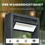 Trädgårdslampa Stigljus Pollare Mörkgrå av Aluminium för Utomhusbruk med Varmvitt LED Ljus Justerbar Vinkel IP65 Vattentät Modern Belysning