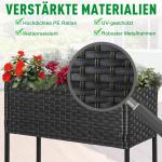 Upphöjd Blomlåda Konstrotting Odlingslåda på Ben med Praktisk Hylla Väderbeständig Brun 70 X 30 X 72 Cm