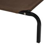 Hundsäng Utomhusbädd Kaffebrun Oxford Tyg och Metall för Husdjur Ventilerande och Upphöjd 130 X 80 X 20 Cm