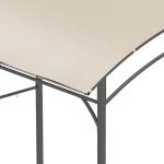 Grillpaviljong med Sidohyllor, Stabilt Grilltält med UV-Skydd, Praktiskt Solskydd för Grillmästaren, Beige, 215 x 150 x 220 cm