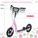 Barnsparkcykel med Handbroms och Stöd, 12-tums Hjul, Stål, Rosa, 5+, 120 x 52 x 88 cm