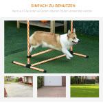 Agility Träningsset Hundsport Orange av Plast för Hundar 6-Delat Set med Flätade Stavar och Visselväska Träningstillbehör