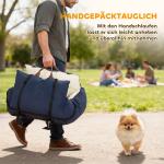 Bilstol Hund Blå Oxfordtyg och Fleece för Små Hundar Säkerhetsstol med Koppel och Tvättbart Överdrag Resa Säkert och Bekvämt i Bil