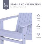 Adirondack Trädgårdsstol med Mugghållare Massivt Trä för Balkong och Terrass Grå 72,5 X 97 X 93 Cm