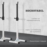 Justerbara Skivstångsställ 2-Pack, Robust Hantelställning med Gummifötter, Säker Styrketräning Hemma, Svart, 105-160 cm, 150 kg