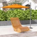 Gungstol för Utomhusbruk med Högt Ryggstöd för Veranda Hållbar och Stabil Ljusbrun Tall 130 x 60 x 60 cm