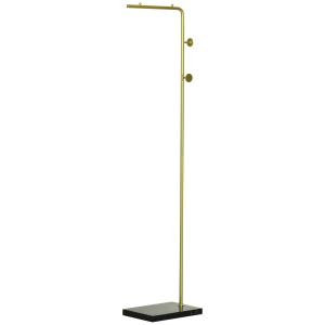 Klädställ Klädhängare Guld Svart av Metall och Marmor för Hall Lyxig Hängare med Krokar 35 x 25 x 170 cm