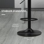 Barstolar i Linnetyg 2-Pack, Snurrbara Köksstolar med Ryggstöd, Justerbar Höjd och Fotstöd, Grå, 57,5 x 52,5 x 93-114 cm