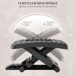 Fotstöd Skrivbord Svart av Plast för Hemmakontor Ergonomiskt och Höjdjusterbart Stöd Halkfritt