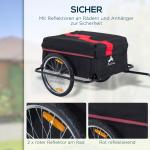 Lastvagn Cykelkärra Transportvagn Svart Metall för Cyklar Robust Cargotrailer med Dragkrok