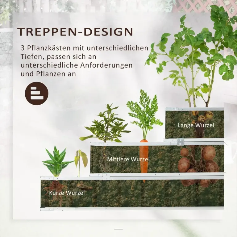 Upphöjd Odlingskrage Planteringslåda med Spaljé Trä