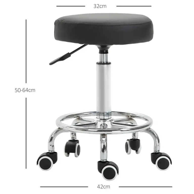 Salongspall Höj- och Sänkbar Konstläder Upp 50–64 cm