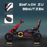 Trampbil Gokart Flerfärgad av Metall och Plast för Barn 3-8 År med Justerbar Sits och Handbroms Utomhusnöjen Kettcar