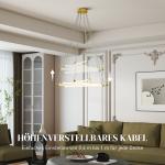 Taklampa LED Modern Guld och Vit Metall för Vardagsrum Takarmatur med 5 Justerbara Ljusstavar Unik Design och Bra Ljusspridning 50W
