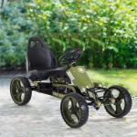 Go Kart Pedalbil med Handbroms och Justerbar Sits för Barn från 3 År Grön 105 X 54 X 61 Cm
