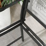 Trädgårdsbänk i Metall 2 Personer, Robust Parkbänk med Ryggstöd, Väderbeständig Utemöbel för Trädgård, Svart, 113 x 58 x 98 cm